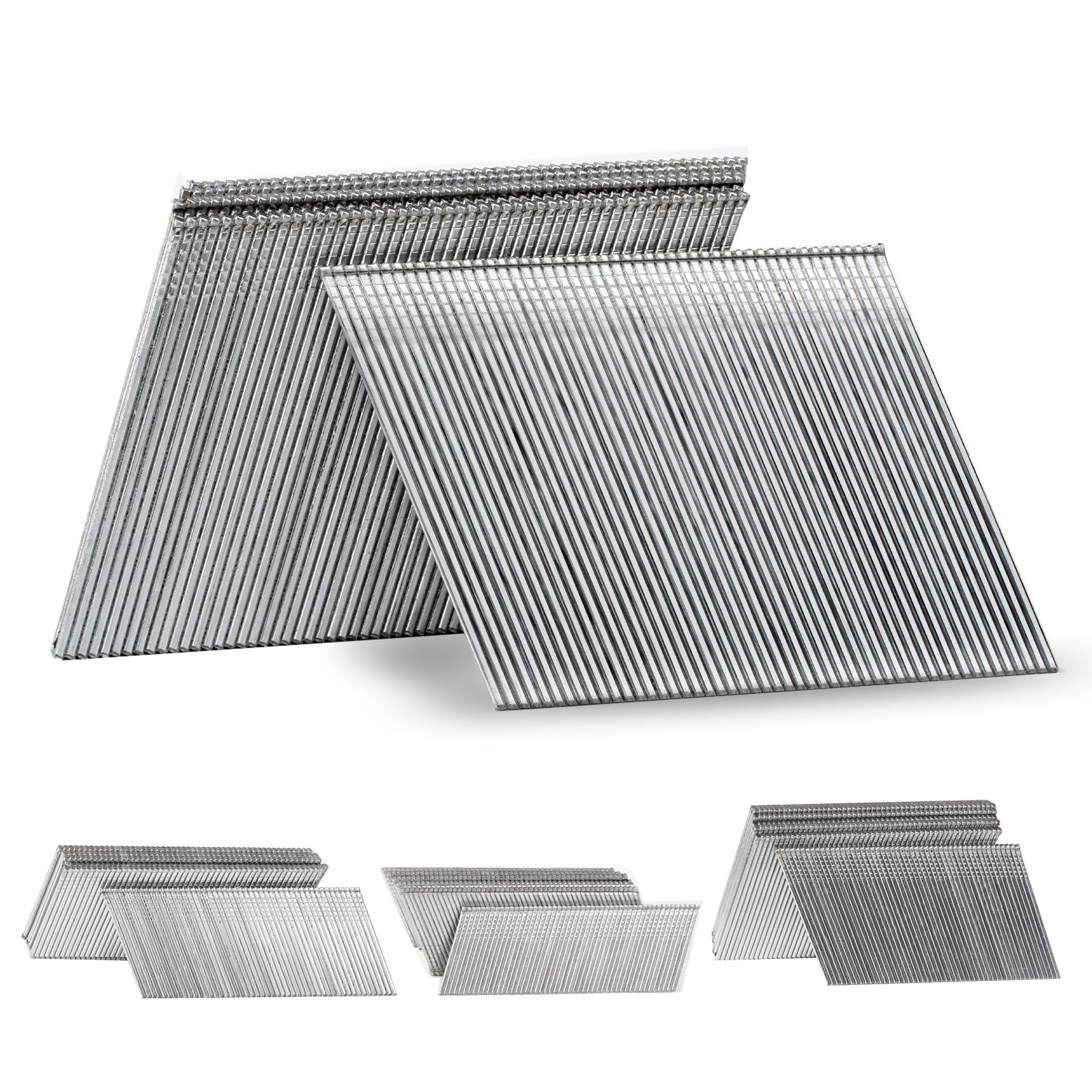 SITLDY 16 Gauge 20-Degree Angled Finish Nails, 1-1/2 inch 2000-Pack Galvanized, for Pneumatic, Electric Angled Finish Nailer