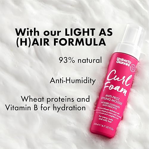 Miniatura 5 de Umberto Giannini Curl Jelly Scrunching Jelly & Curl Foam Mousse Styling Duo - Gel y mousse de control de rizos vegano y libre de crueldad animal
