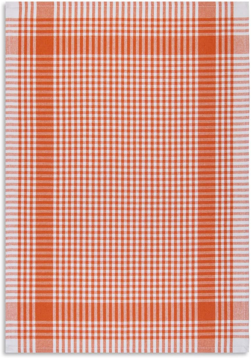 Dish Towels for Drying Dishes | Oeko-Tex Certified 100% Cotton Kitchen Towels | Multi-Purpose Tea Towels for Kitchen | Set of 6 Pieces - 18 x 26 Inches | Highly Absorbent and Lint Free (Bundle Orange) - Image 7