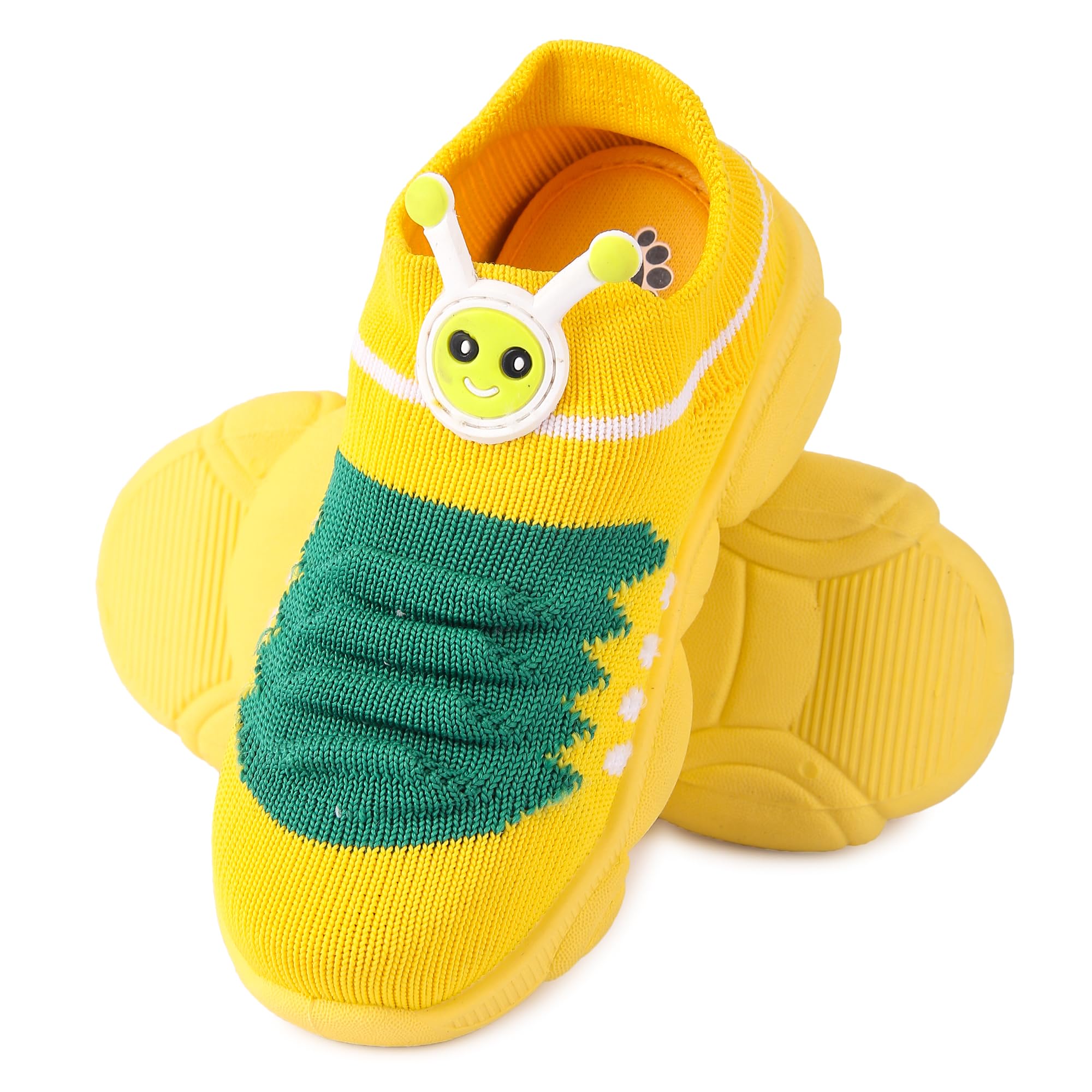 Myau Brand Soft Socks Kids Shoes Keep Little Feet Happy with a Playful Caterpillar Sticker…