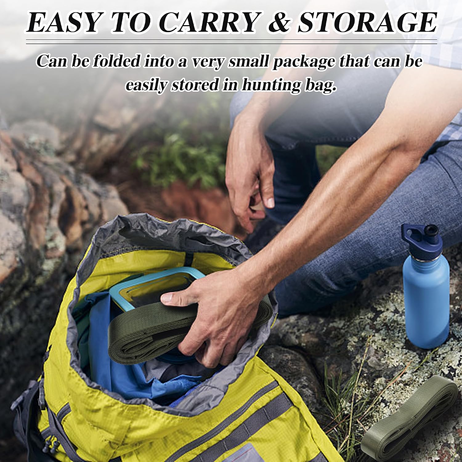 4Step Climbing Stick Aider for Hunting Climbing Sticks Tree Steps | Climbing Sticks for Hunting Lightweight Rope for Climbing Sticks Compact Ladder Tree Stand Rope Steps for Saddle Hunting