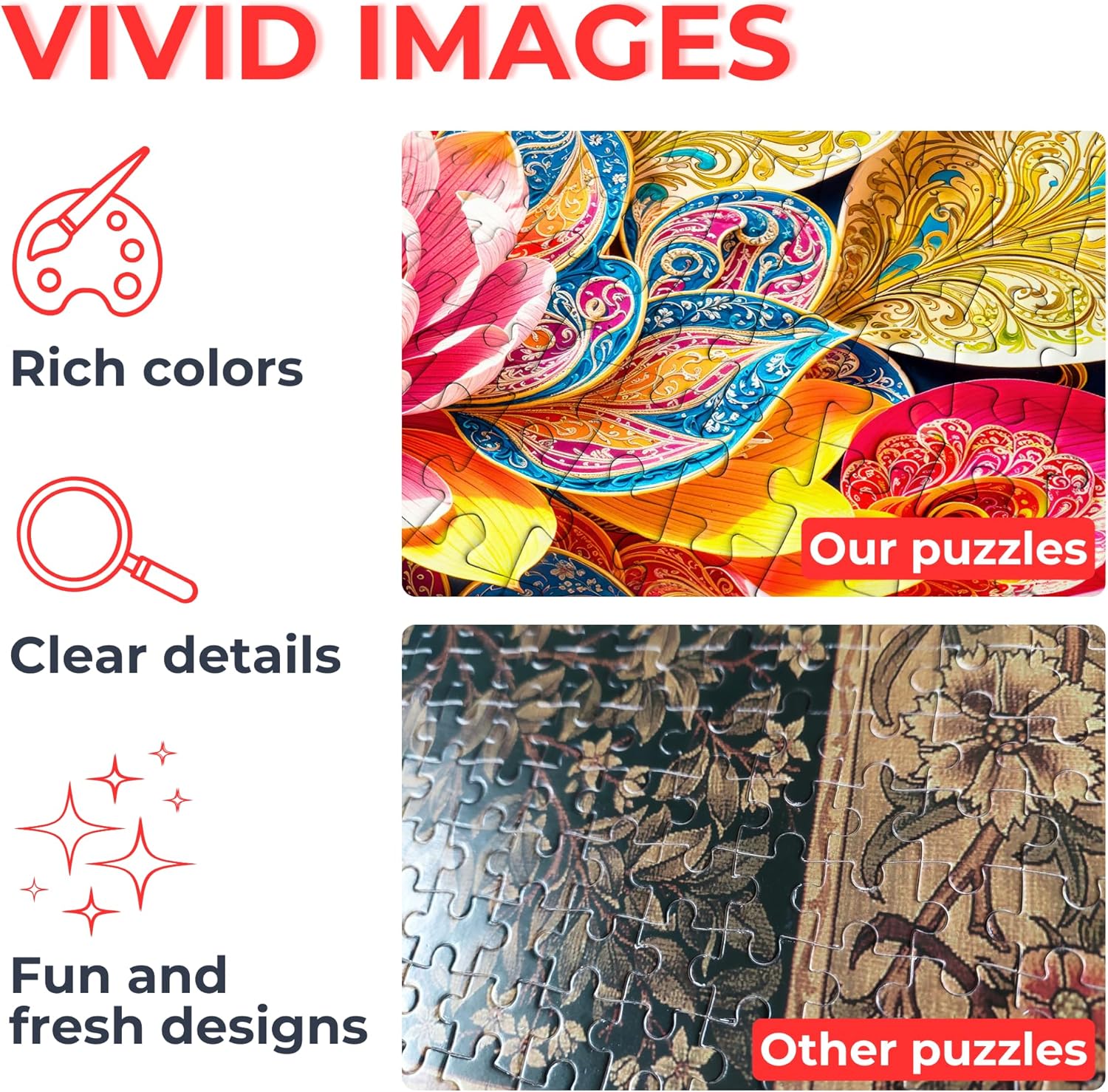 ENJOY Puzzle Multicolor Rainbow Monkeys Illustration – 1000 Pieces Jigsaw Puzzle for Adults – Matte Finish, Soft Touch, Easy to Assemble, Tight Fit, Vivid Colors, Missing Pieces Service