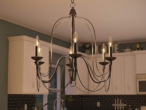 Miniatura 11 de Kenroy Home 93066ORB Pannier - Candelabros de 6 luces, grandes, bronce aceitado