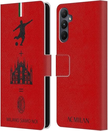 Vista 294 de Head Case Designs Funda de cuero con licencia oficial de AC Milan con diseño de camuflaje digital, compatible con Samsung Galaxy S22 Ultra 5G