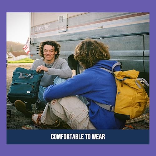 Miniatura 7 de ORI LONDON Mochila de viaje - Mochila mediana de nailon enrollable para hombres y mujeres para portátil y accesorios - The Canfield, Burnt Blue