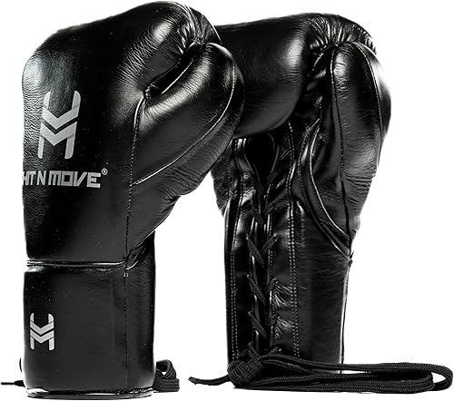 Miniatura 9 de HIT N MOVE Süvari - Guantes de boxeo de crin con , guantes de boxeo con cordones para hombre, equipo de boxeo, guantes de MMA para hombre, guantes