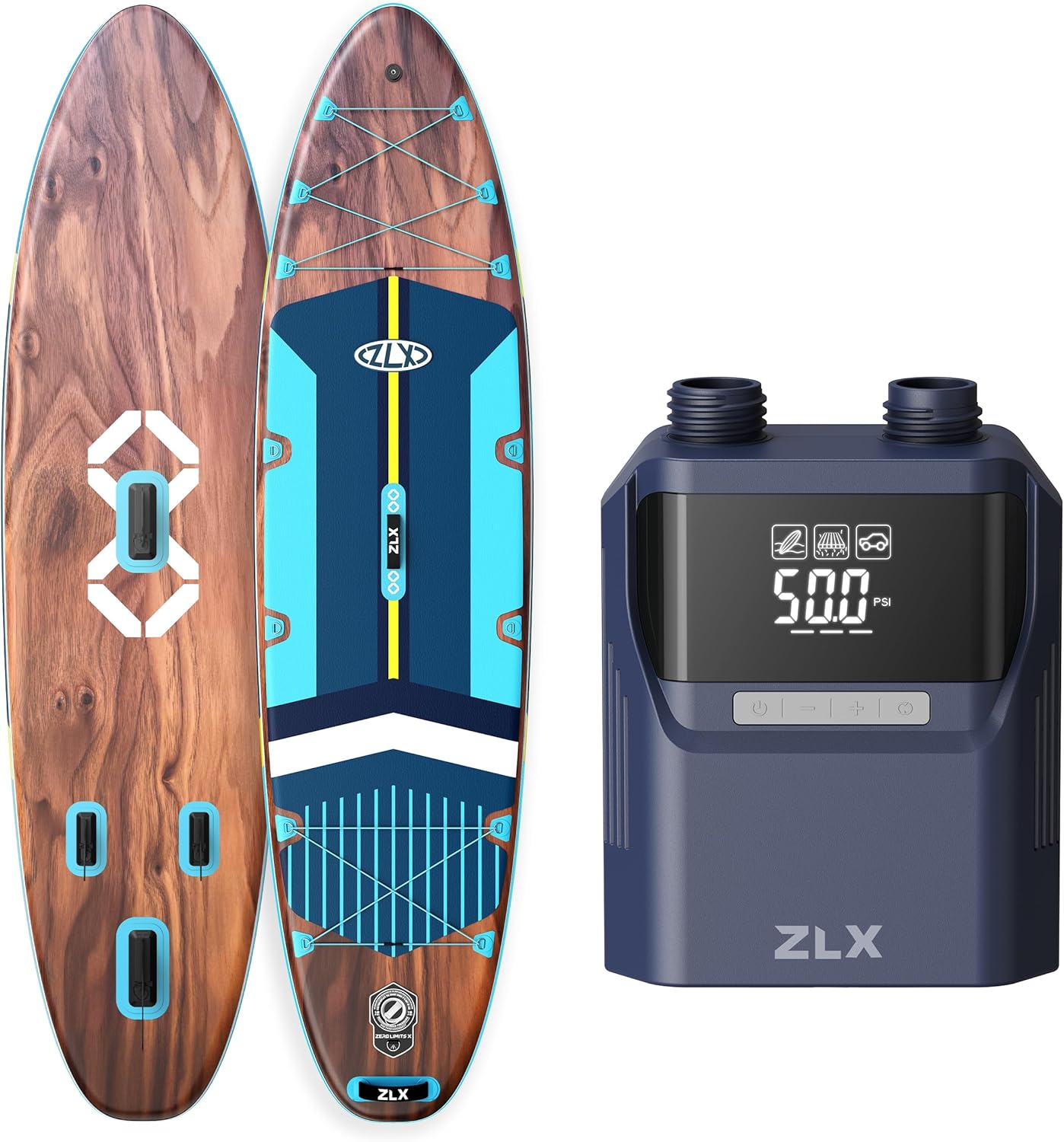 ZLX 11'6×35" Super Wide Inflatable Stand Up Paddle Board with 50PSI Paddle Board Pump
