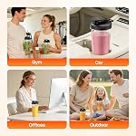 Mixeur Turelar pour smoothies, mixeur personnel portable pour shakes et smoothies pour la cuisine avec 2 * 24 oz tasses portables et couvercle supplémentaire, machine à smoothies pour jus, nourriture pour bébé, recette nutritive