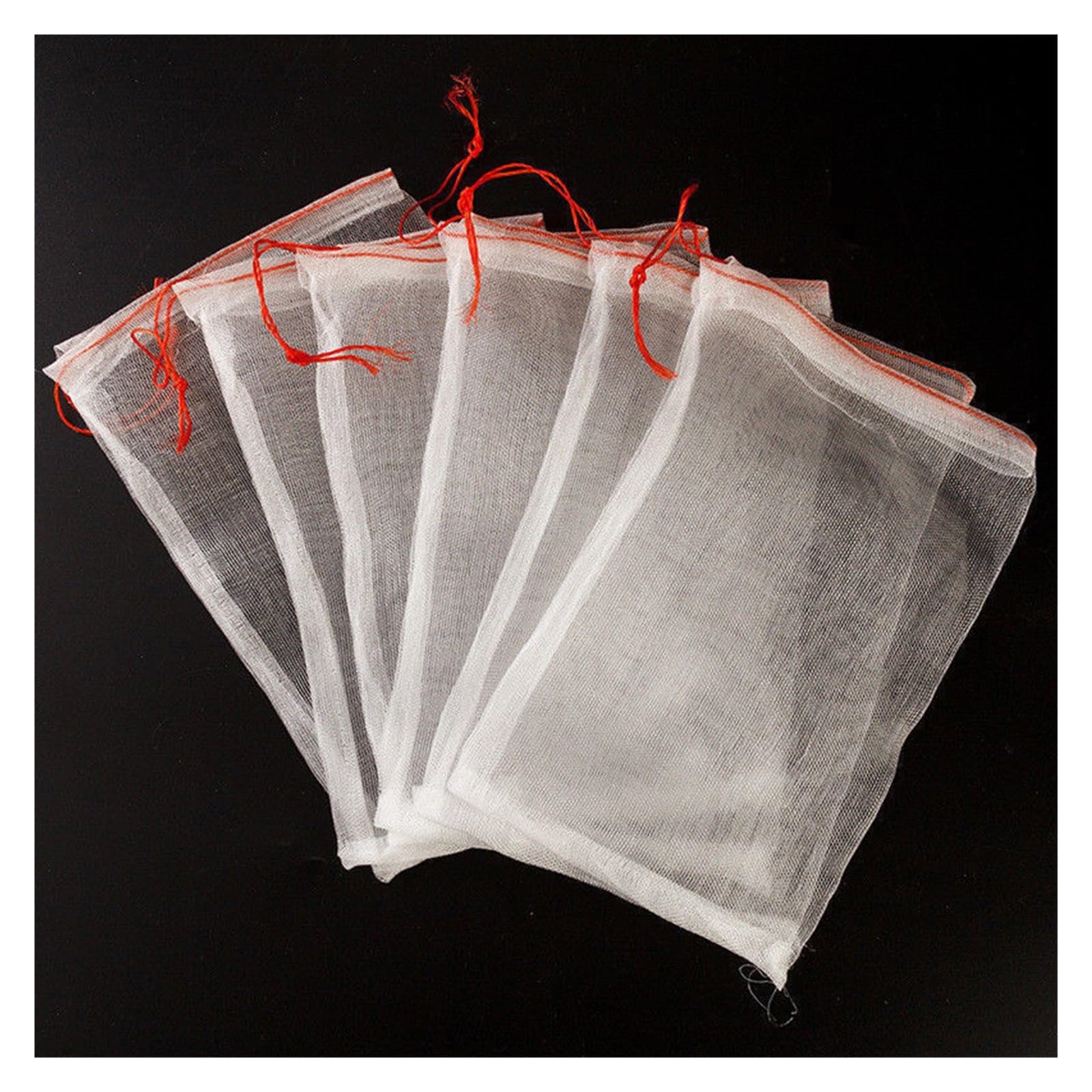 100 Uds Bolsa de Malla de UVA for Frutas y Verduras Bolsa multifunción Bolsas de protección de Frutas Reutilizables(30 x 20 cm)