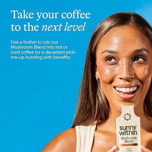 Miniatura 6 de Shroom Bloom Hongo funcional 800 mg de cinco hongos Melena de león orgánica, Reishi, Cordyceps, cola de pavo, chaga Cerebro, estrés y apoyo