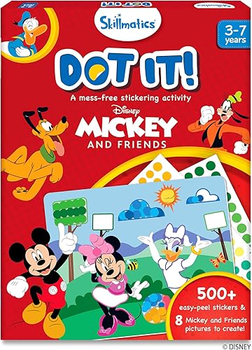 Skillmatics Dot It Sticker Art - Disney Mickey & Friends, Mess-Free Fun for Kids