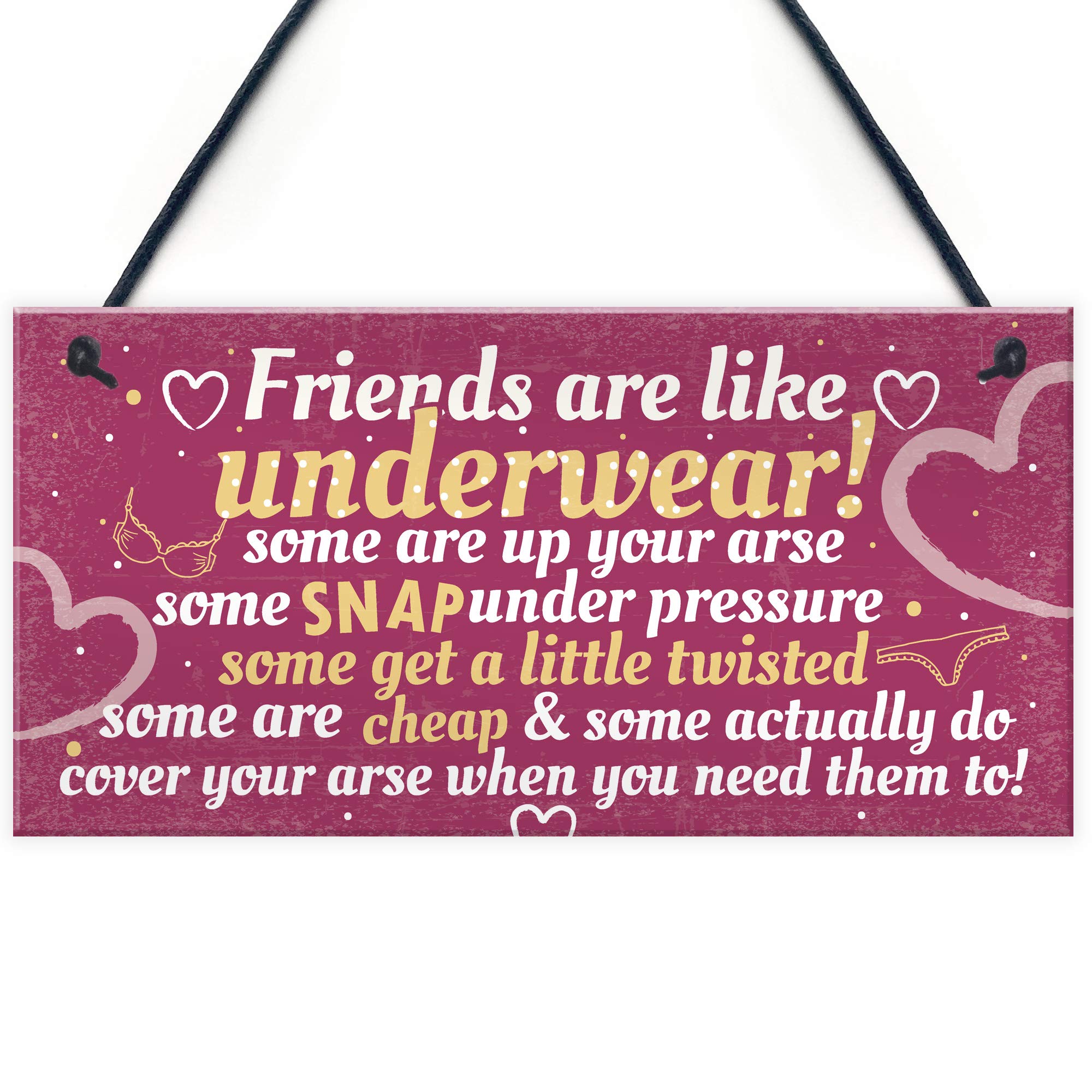 Red Ocean Best Friend Funny Gifts Shabby Chic Hanging Plaque Birthday Christmas Gifts For Her