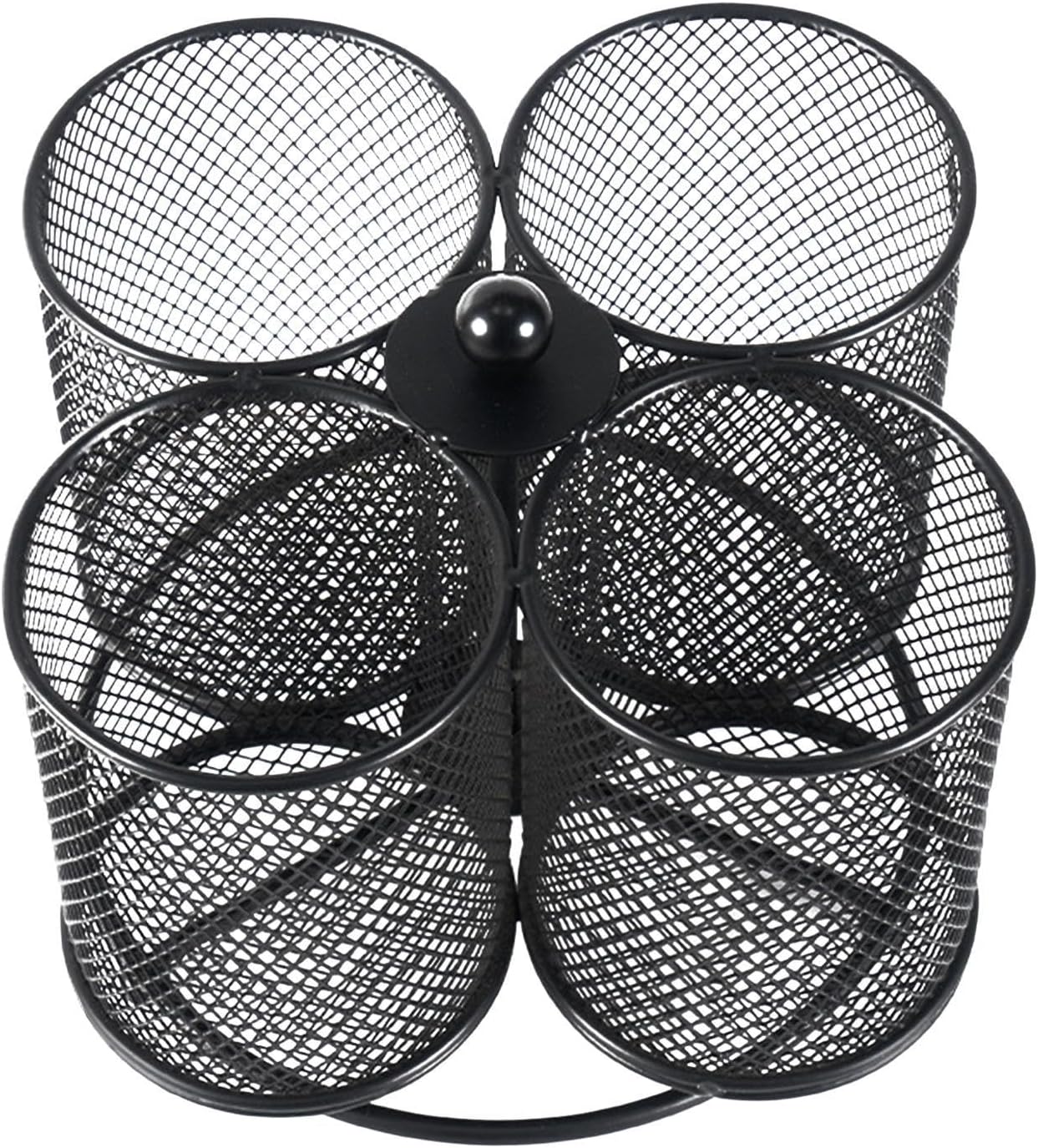 Cutlery Organizer Countertop Rotating - Rotating Utensil Holder | Cutlery Rack | Metal Mesh Hollow Pen Holder | Round Desktop Storage Bucket | Home Countertop Flatware Organizer For Home, Offices