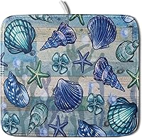 Vista 96 de Tapete de secado de platos con diseño de pájaro rojo de Feliz Navidad, absorbente y de secado rápido, protector para encimera de cocina, 18 x 24