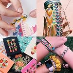 Broderie Échevins de soie 50 Couleurs Bracelet d'amitié Making Kit Cross Stitch Fils Kit Broderie Bracelet Chaîne
