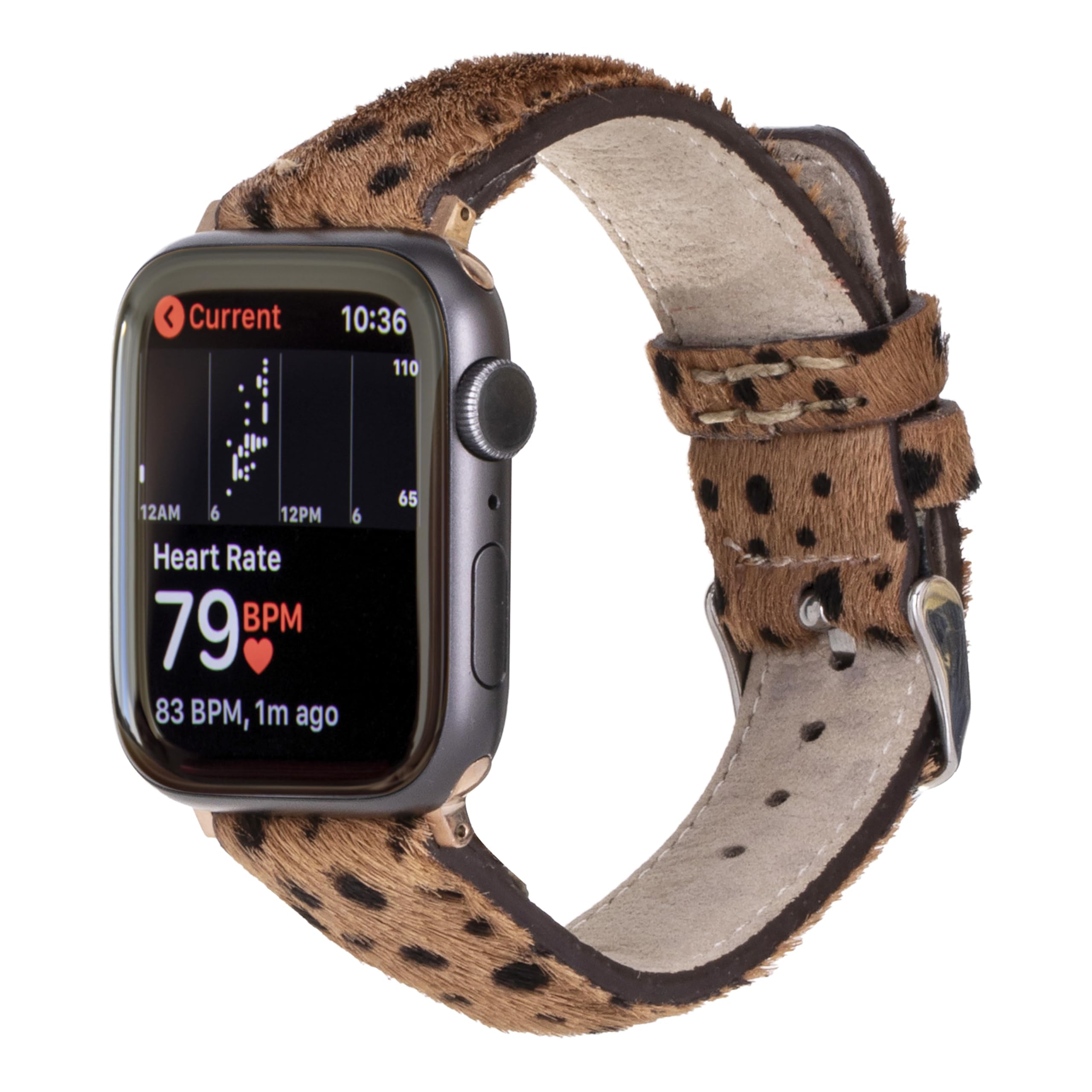 HARDISTON Apple Watch Band 38mm 40mm 41mm 42mm 44mm 45mm for women men Handmade Genuine Leather Fluffy Watch
