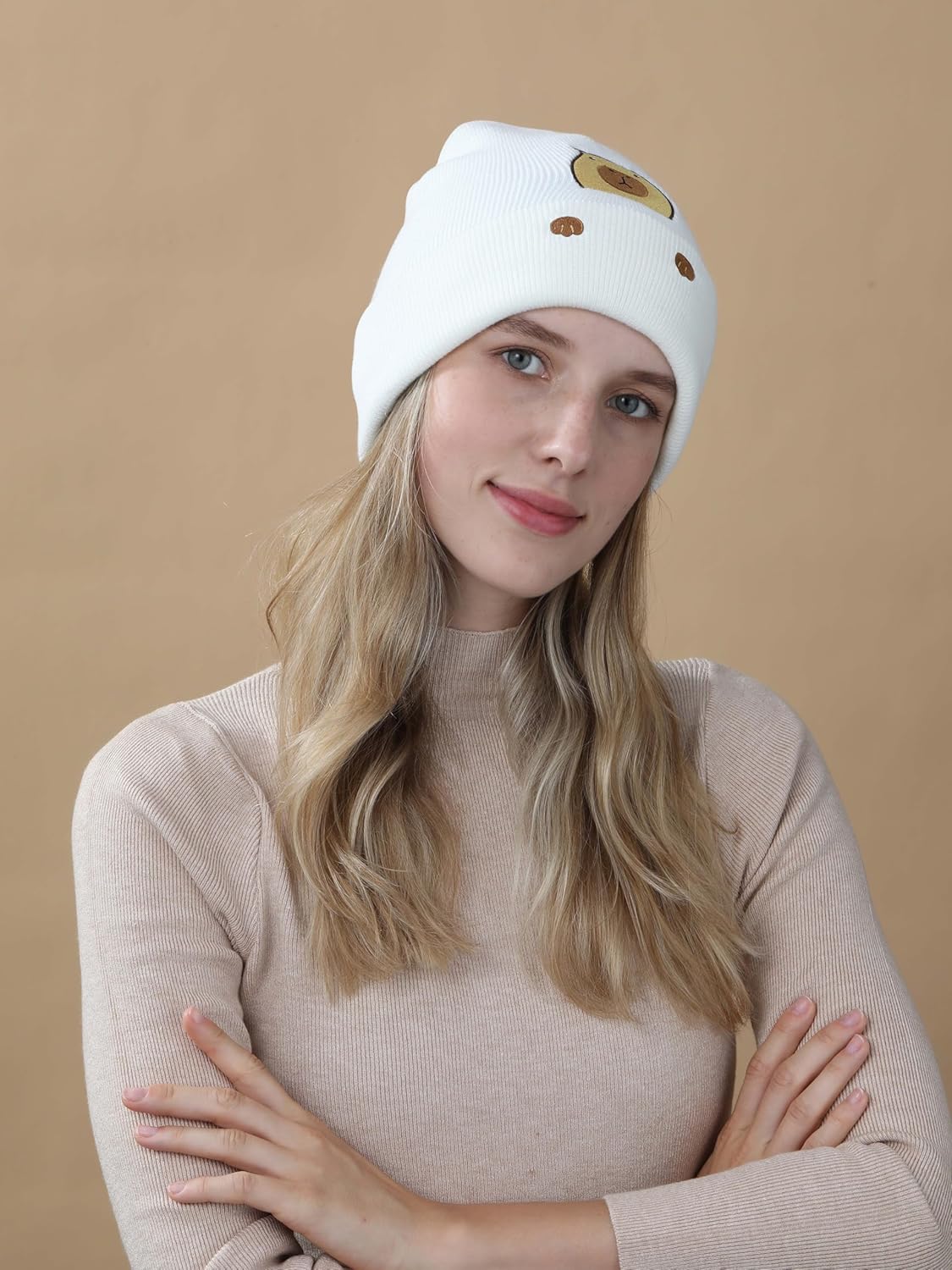 Capybara Hat Beanie Gifts for Women Men Funny Capybara Lover Christmas Birthday Decoration Embroidered Knit Gifts - Image 5