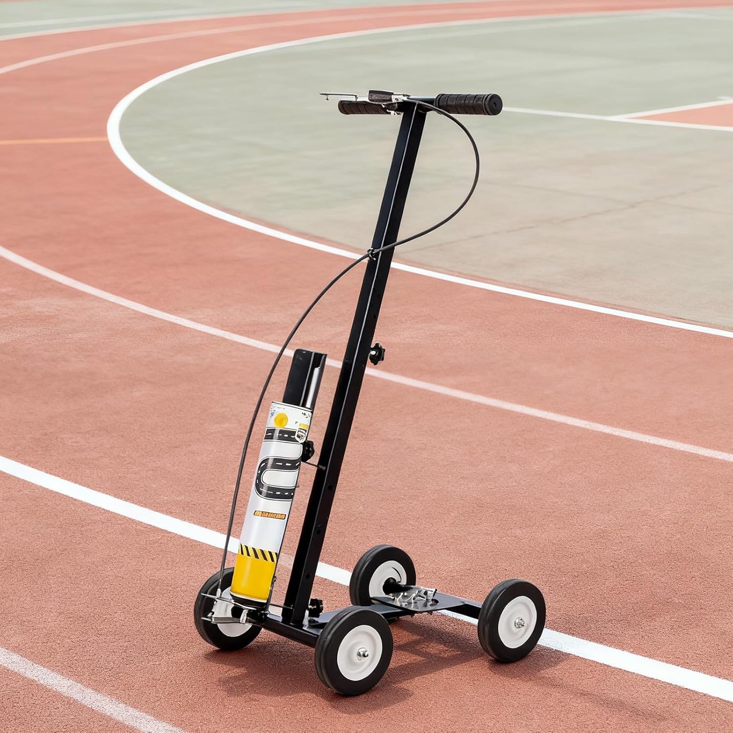 Sports Field Line Striping Machine, Adjustable Line Width Paint Applicator, Parking Lot Marking Equipment, Professional Rolling Spray Paint Cart