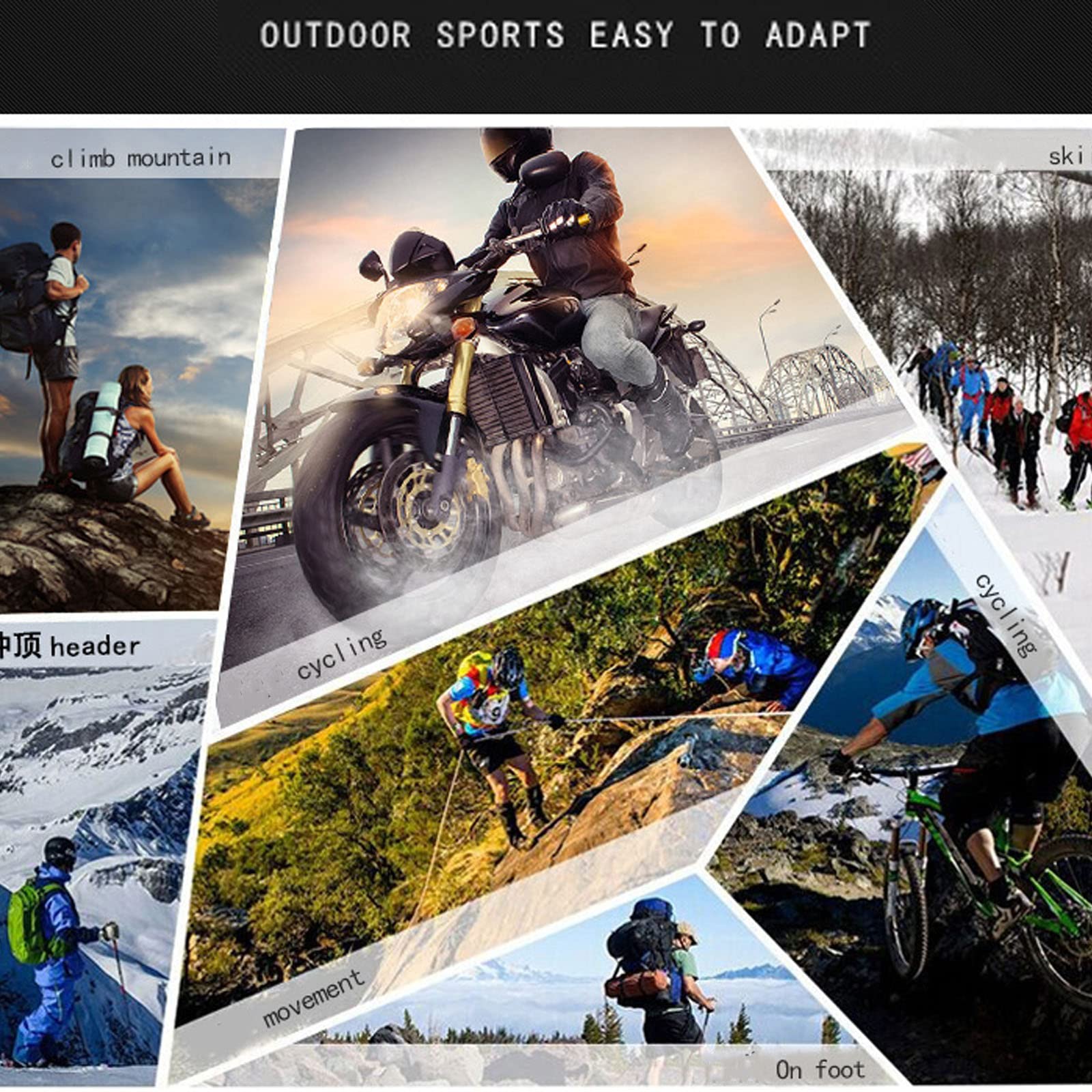 Gants de Moto pour Hommes Écran Tactile Hiver Imperméable à l'eau Équipement Chevalier Mitaines Chaudes D'enduro VTT Motoneige Ski Cyclisme