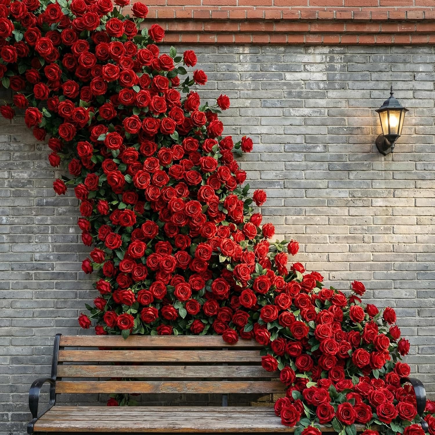 Happy Anniversary Decorations - Paper Luminary Bags Red Roses for Her Him Proposal Anniversary Valentin