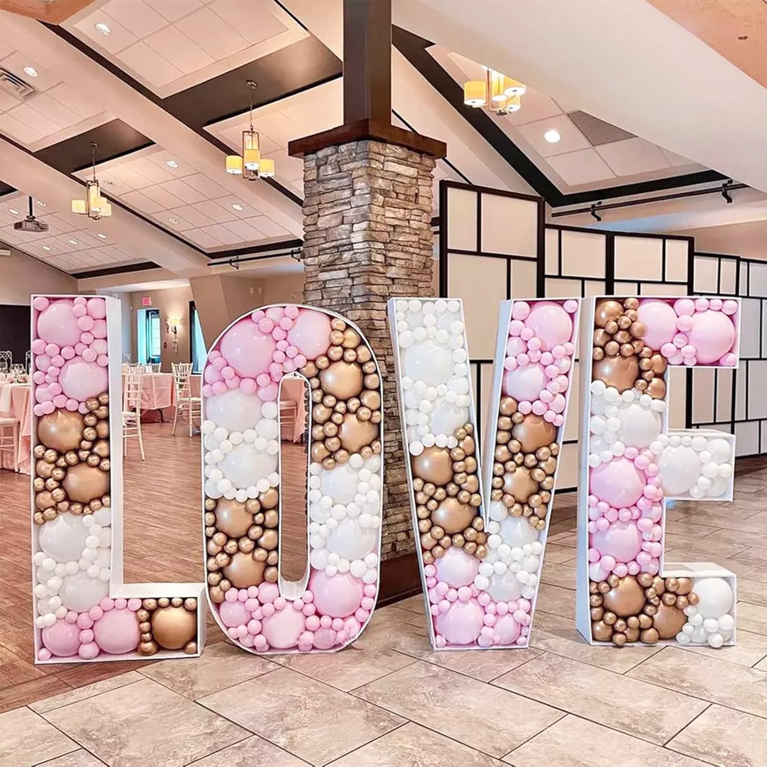 3.3フィート プレカット モザイクレターバルーンフレーム マーキーライトアップ文字 巨大なフォームボードバルーンキット DIY 誕