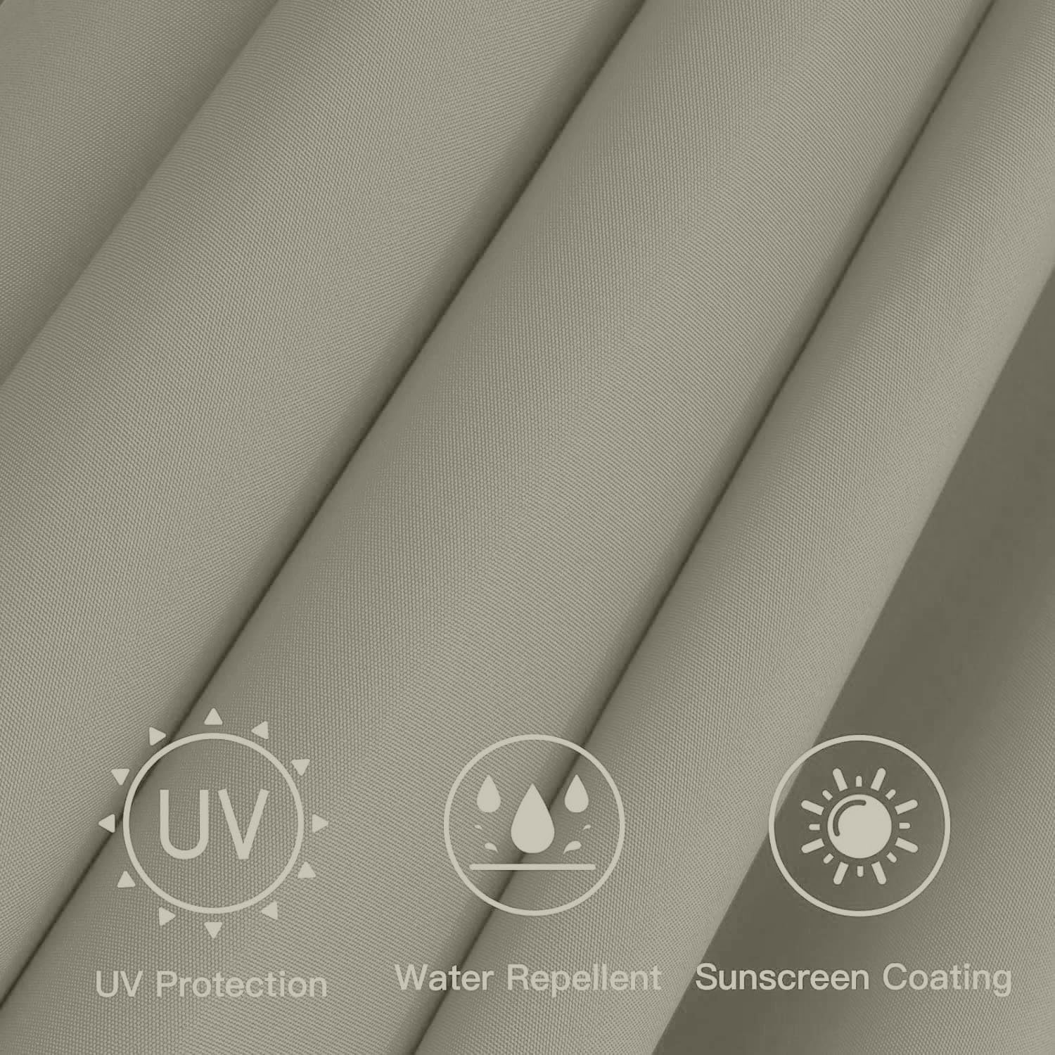 Auvent de Remplacement Pour Parasol Déporté 2m/2,7m/3/3.5m, Toile de Rechange Pour Parasol Déporté 6 Ribs/8 Ribs, Housse De Rechange Pour Parasol de Jardin Terrasse Plage(Chameau,3.0M/6 arms)