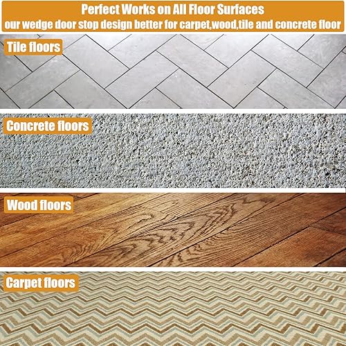 Miniatura 7 de LAOLING 10 tapones de puerta de goma, topes de puerta para la parte inferior de la puerta en el suelo, huecos de puerta, tope de puerta de goma,
