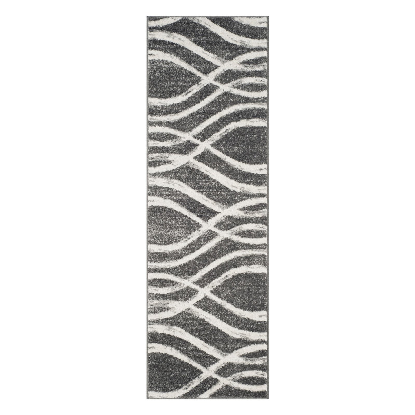 Safavieh Modern Wave Distressed Indoor Woven Rectangle Area Rug, Adirondack Collection, ADR125, in Cream / Slate - Image 3