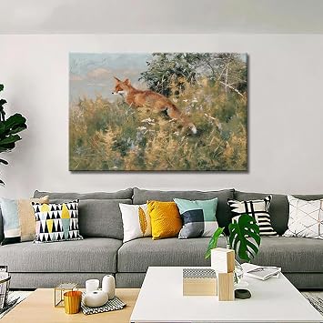 Little Fox Fox Art Print (Framed,2436 inch)
