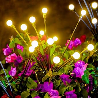 Alfanite Firefly Solar Lights- 6 Bulbs- 2 Pack