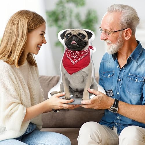 Miniatura 7 de All About Vibe Almohada personalizada para perros, almohada 3D personalizada con forma de perro, el mejor regalo para dueños y amantes de perros y