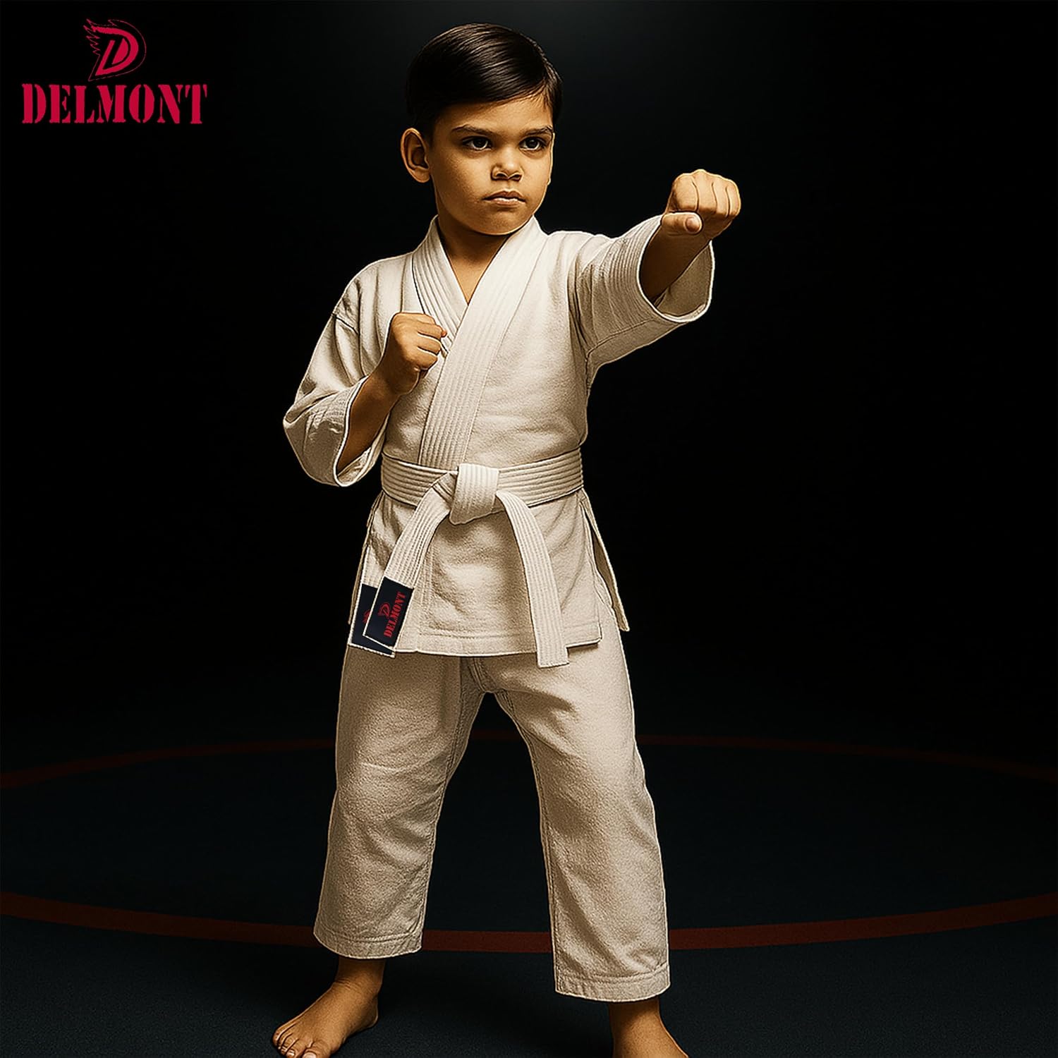 Delmont Kids Jiu Jitsu Gi – BJJ Uniform for Boys & Girls (Gi Only,Belt Sold Separately) – Breathable Karate Gi