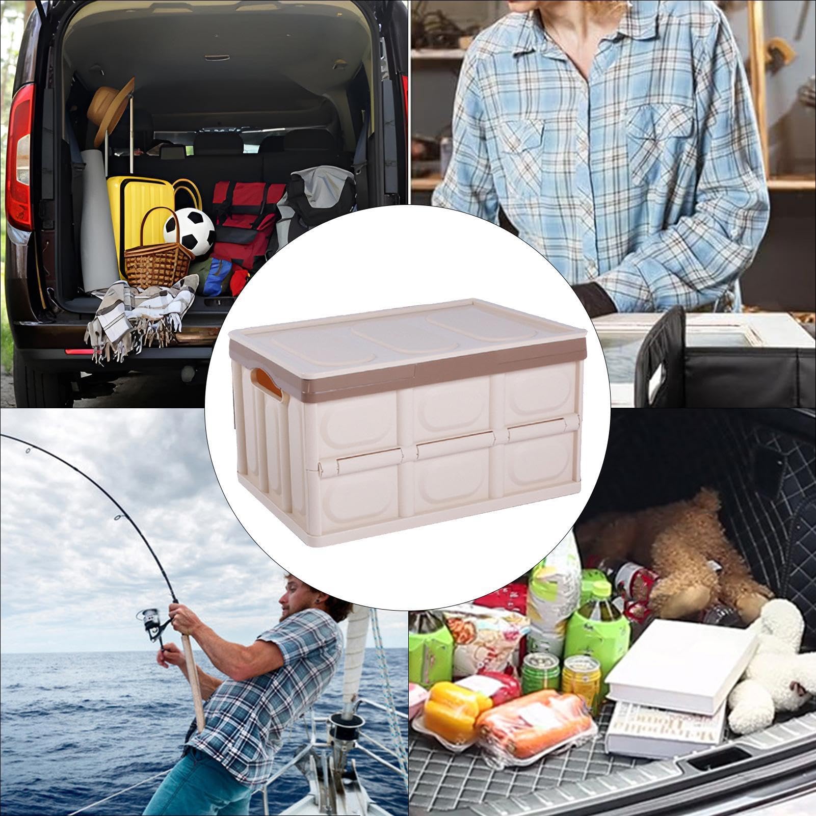 Organizador de maletero plegable,Organizador de maletero de coche con tapa | de almacenamiento para maletero de coche para ropa, juguetes, refrigerios,
