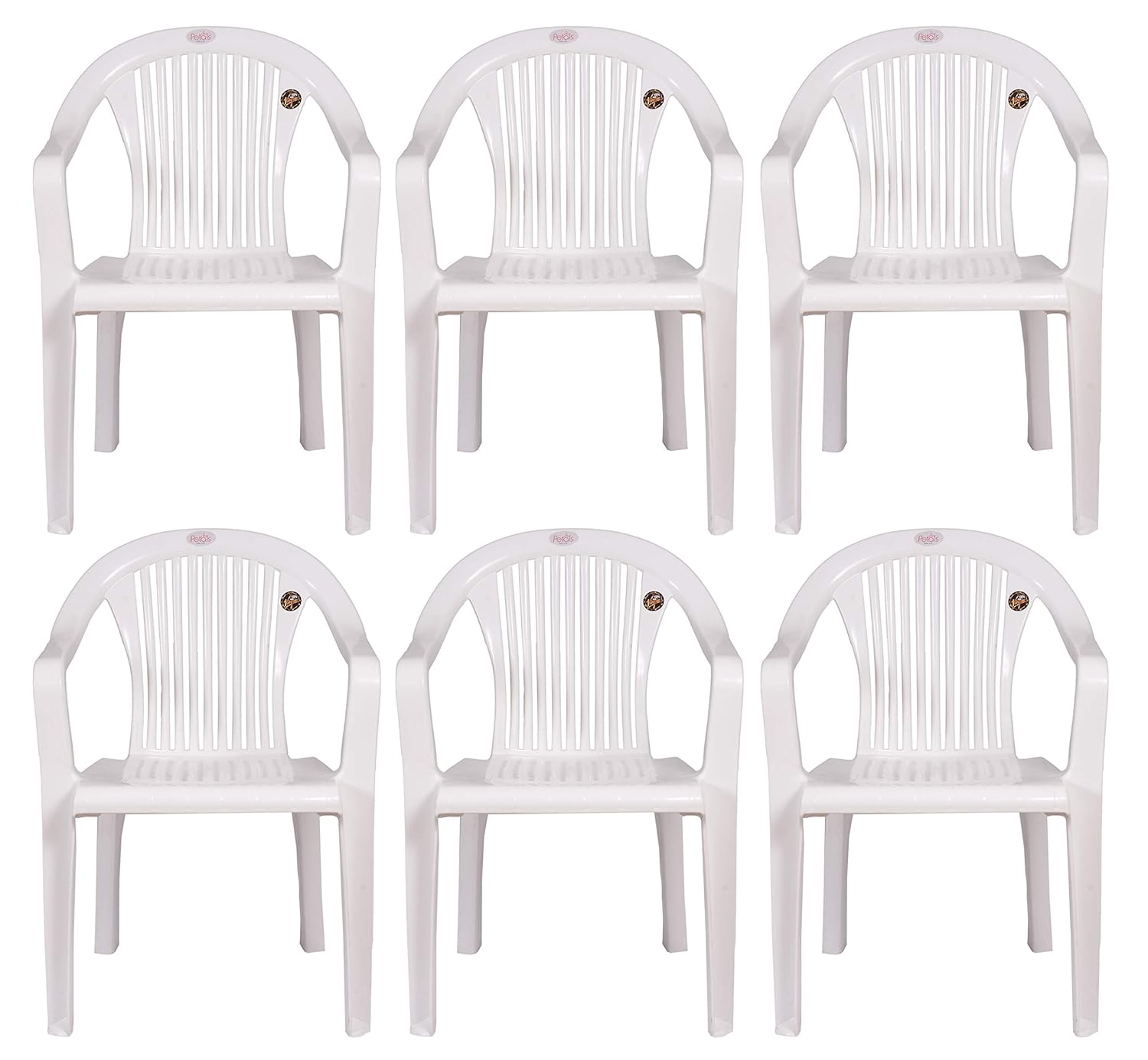 Petals Royal Plastic Chairs Plastic Arm Chair for Home and Garden