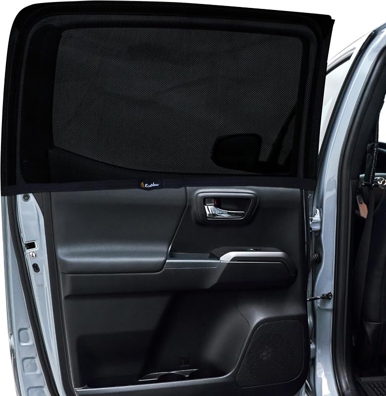 Tela de proteção solar para janela traseira EcoNour para Toyota Tacoma 2016–2024 – Conjunto com 2 unidades