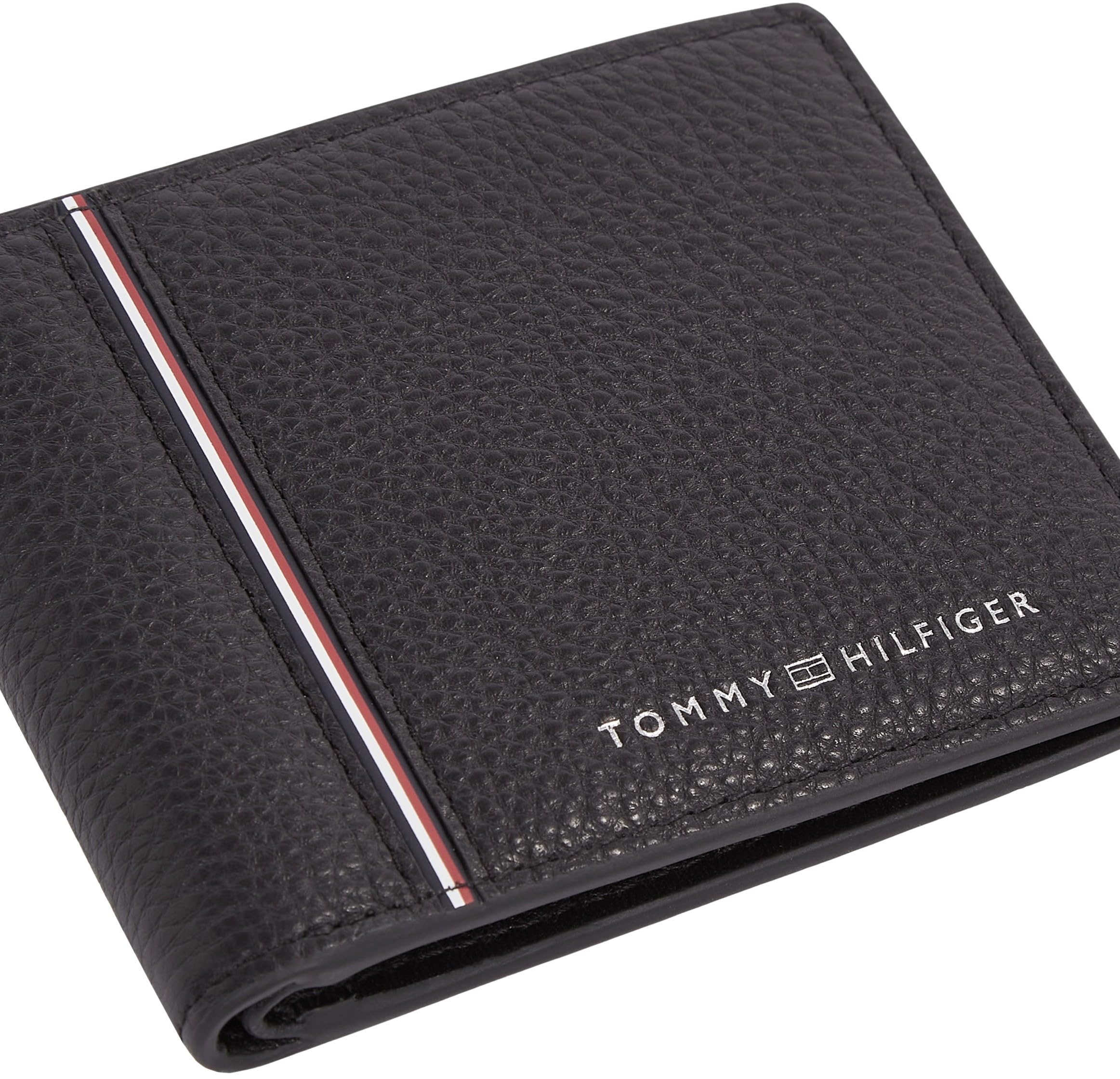 Tommy Hilfiger Herren Geldbeutel Corp Mini Wallet aus Leder, Schwarz (Black), Einheitsgröße
