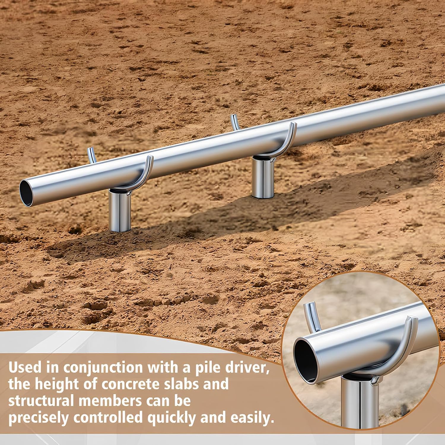 Shimeyao 100 Pcs Concrete Metal Screed Rebar Chairs Use with 2" or Smaller Metal Screed Pipe Applicable Building Laying Scenes to Make the Concrete Laying Level