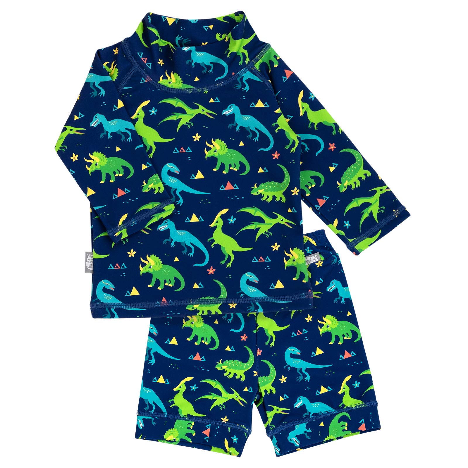 JAN &amp; JUL Long Sleeve 2-pc UV Swim-Suit Set with Shorts (Baby, Toddler, Kids)