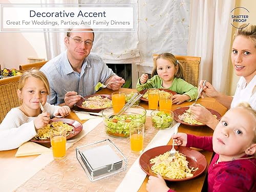 Miniatura 5 de Royal Imports Servilletero de acrílico para toallas de invitados, bandeja de papel transparente para servilletas, almacenamiento para bufé, cocina,