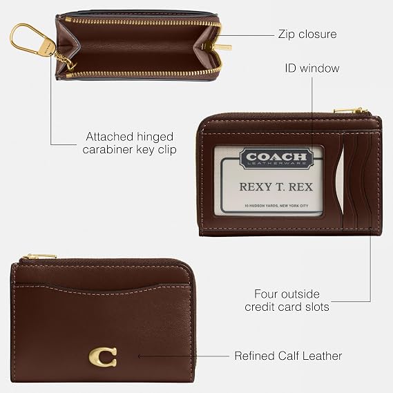 Coach Essential Key Zip Card Case