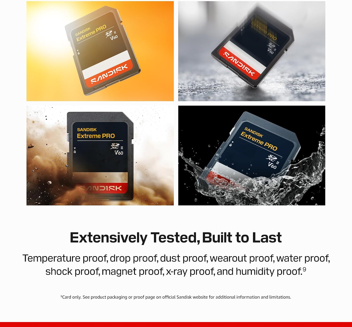 SANDISK 128GB Extreme PRO SDXC UHS-II Memory Card - C10, U3, V60, 6K, 4K UHD, Read Speed up to 300MB/s - SDSDXEM-128G-GN4IN