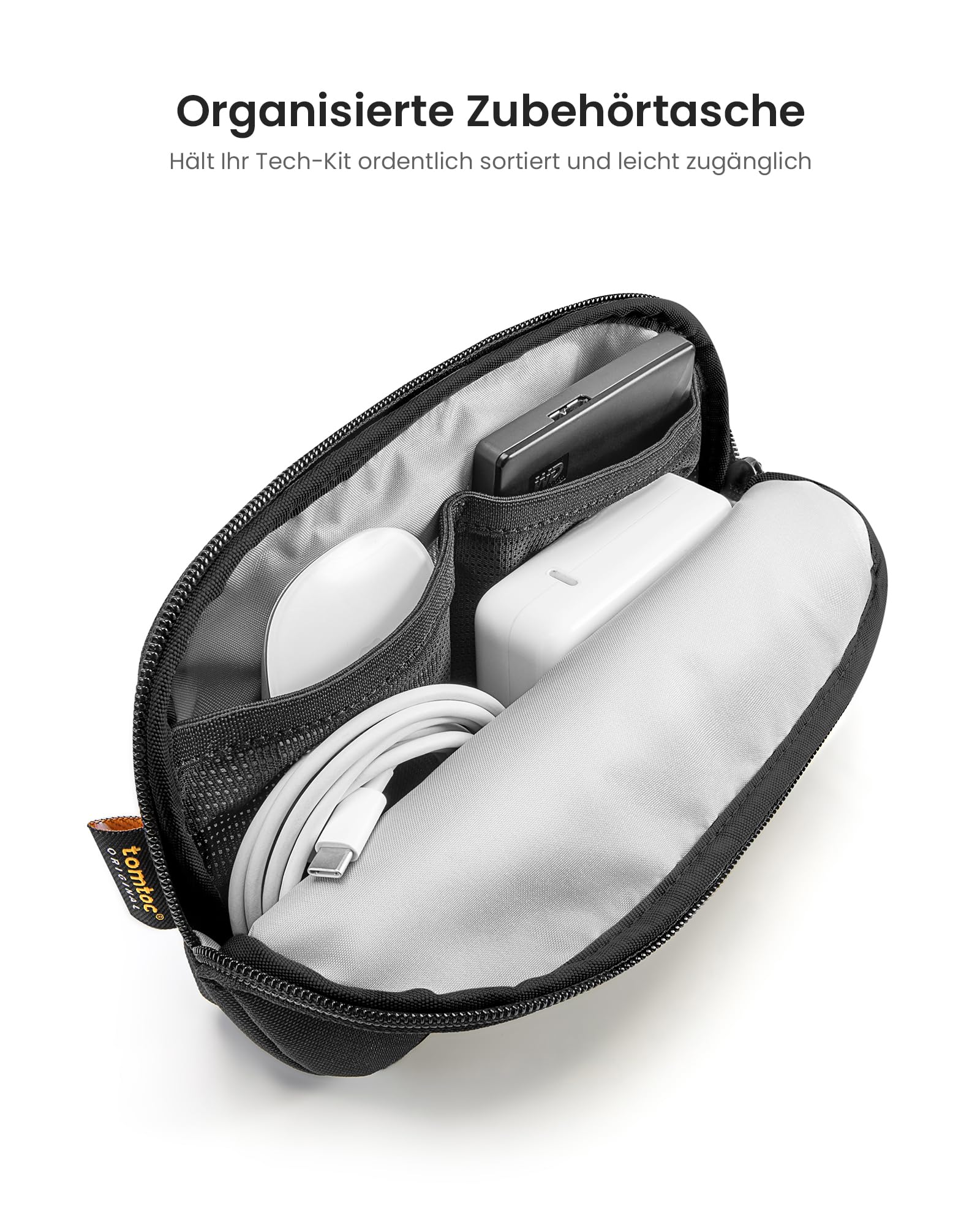 tomtoc 360° Laptop Tasche Hülle für 14-Zoll MacBook Pro M5 Pro/Max (2026) A3426 A3427 A3434, M4/M3/M2/M1 A3112 A3401 A3185, Passt 13,8" Surface Laptop 7, Wasserabweisend Laptophülle mit Zubehör Tasche