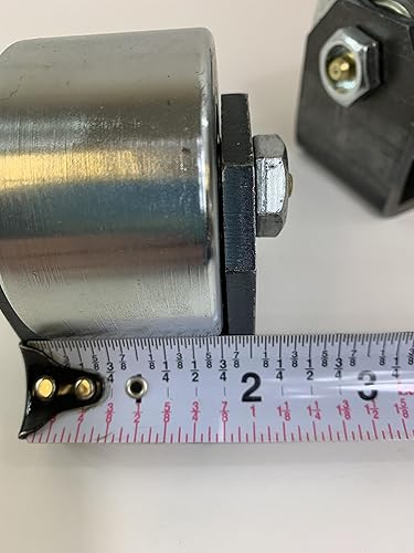 Miniatura 5 de Juego de 2 ruedas de arrastre de cola de remolque de soldadura, acero sólido, eje engrasable, 1.5 pulgadas de ancho, autocaravana, caravana,