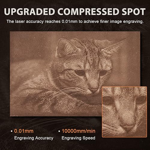 Miniatura 2 de ORTUR Laser Master 2 Pro S2 - Grabador láser de potencia de salida de 5.5 W, detección de llama, parada de emergencia, grabado láser y máquina de