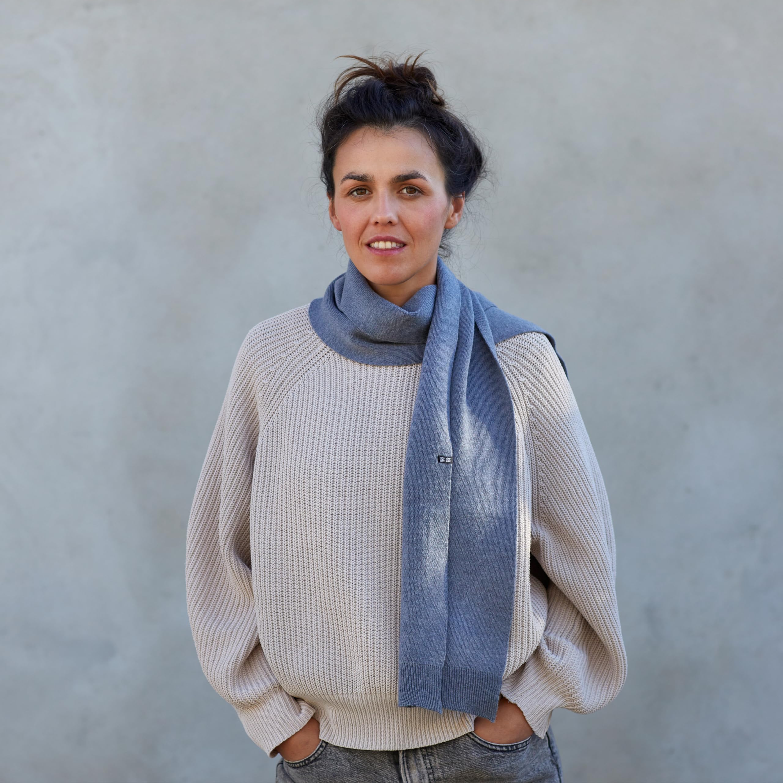Enter the Complex® Merino Schal aus 100% feinster, nachhaltiger Merinowolle, Damen und Herren, Strickschal, Winter, kurz