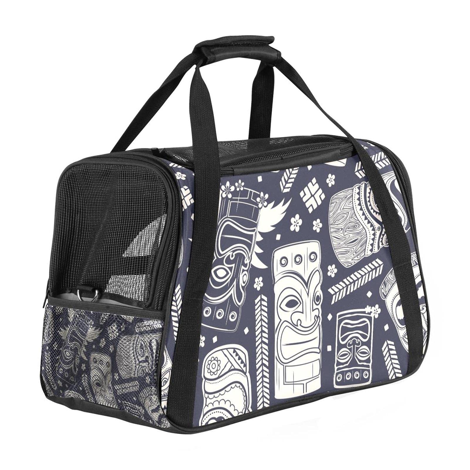 Sac de transport chien et lapin style Tiki pour voyager en cabine d'avion