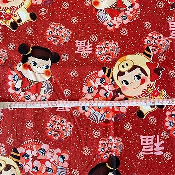 Amazon | ペコちゃん 生地 112cm×90cm 輸入生地 福 | 布・生地 通販
