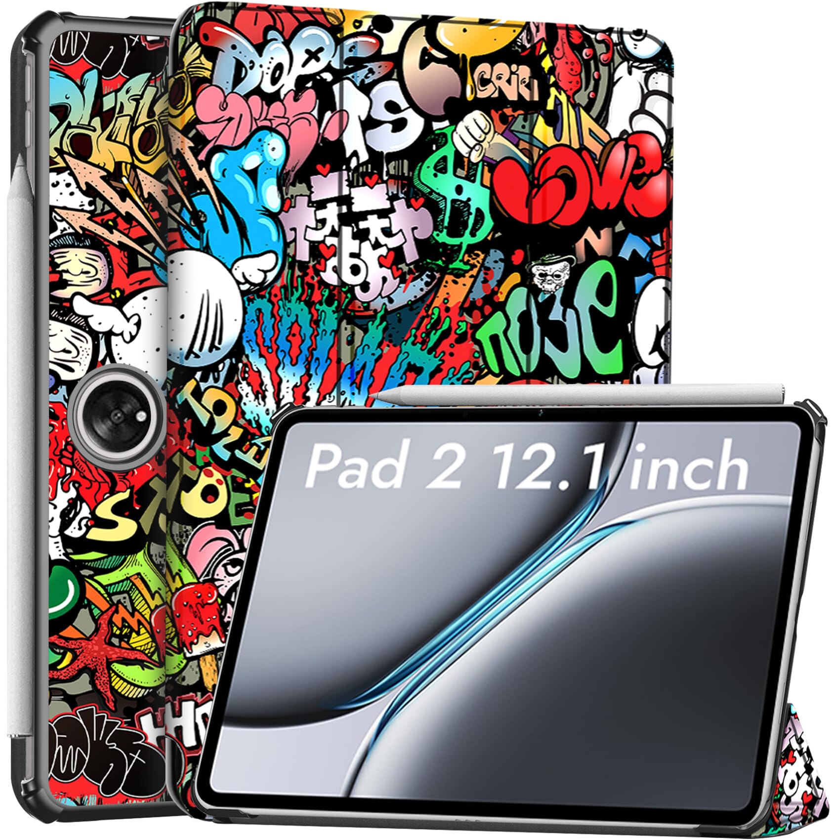 Robustrion Cover Case for OnePlus Pad 2 12.1 inch Cover, Flip Cover Case for OnePlus Pad 2 12.1 inch [Auto Sleep Wake Support] - Hippy (B0D8JYNBQT) Amazon Price History, Amazon Price Tracker