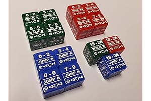 Battletech Movement Dice / Color Coded D6 Meeple Movement Modifier Dice for Battletech