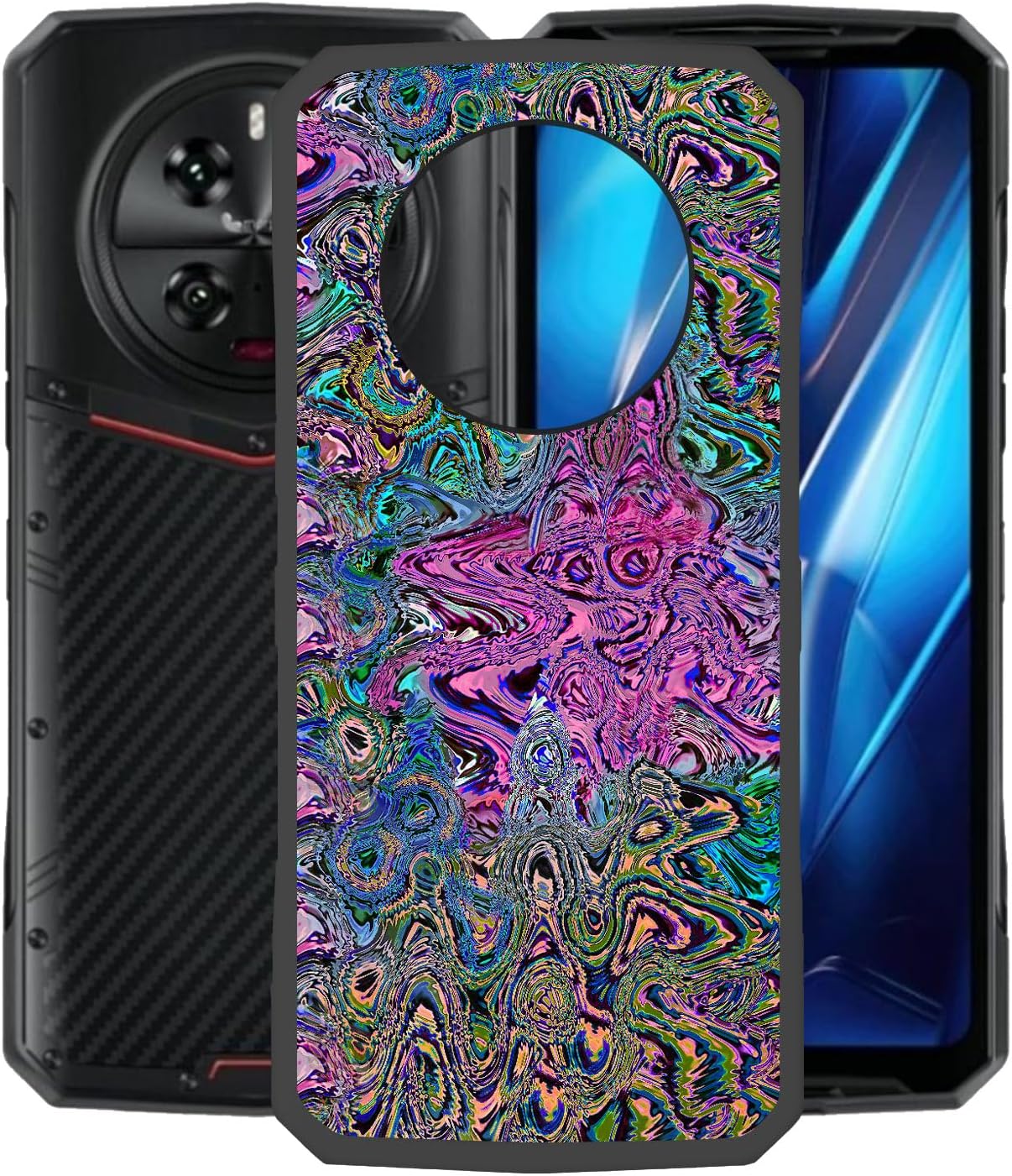 for Doogee DK10 Case, Black Shockproof Bumper Sleeves, 360° Drop Antiscratch Protection Cover Slim Fit Ultra-Thin Soft Silicone Phone Case for Doogee DK10 (6.67") - XV30